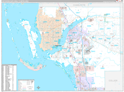 Fort Myers-Cape Coral Premium Wall Map